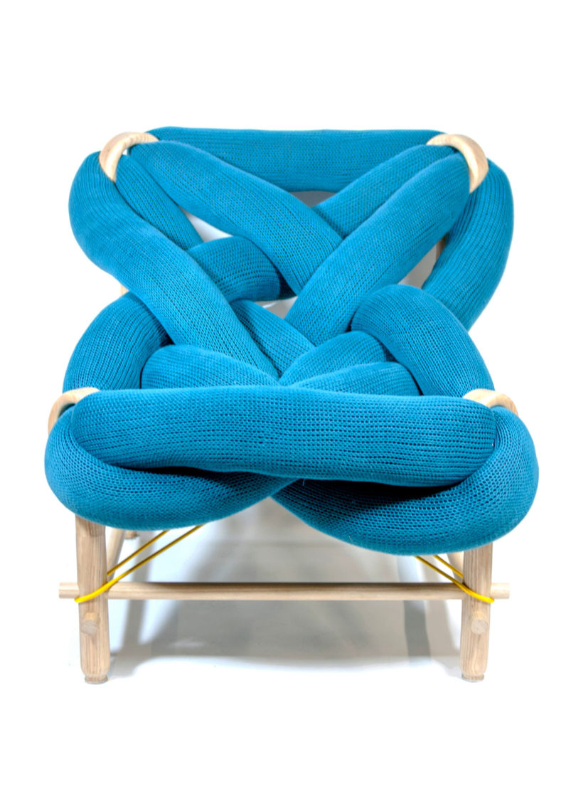 There's also a knit version of the same lounge chair