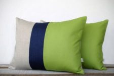 05 color block pillows with lime green parts