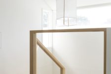 06 wooden handrails with a glass balustrade