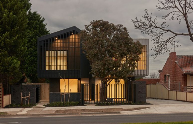 The exterior of the home looks modern and eye-catchy, built of several volumes