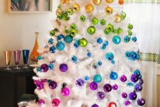 07 be bold this Christmas with a super colorful rainbow tree
