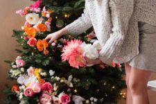 07 decorating your tree with flowers will show your boho spirit