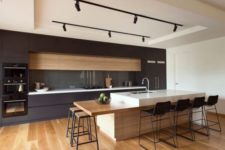 07 minimalist kitchen with track lights over the kitchen island and counter