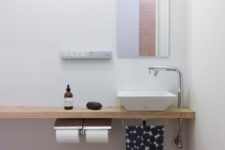 10 A wooden countertop and a small sink look cute together