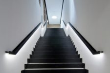 14 lit up handrails look modern and let you not turn on other lights