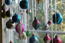 16 gypsy-styled Christmas ornament window hanging