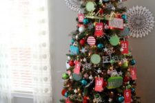 17 advent calendar Christmas tree is a cool two in one idea