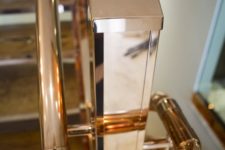 17 polished copper staircase handrail