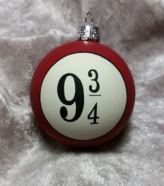 Harry Potter inspired ornament with a platform number