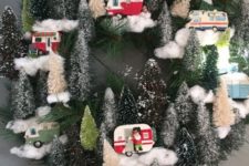 18 bottle brush camp-inspired Christmas wreath