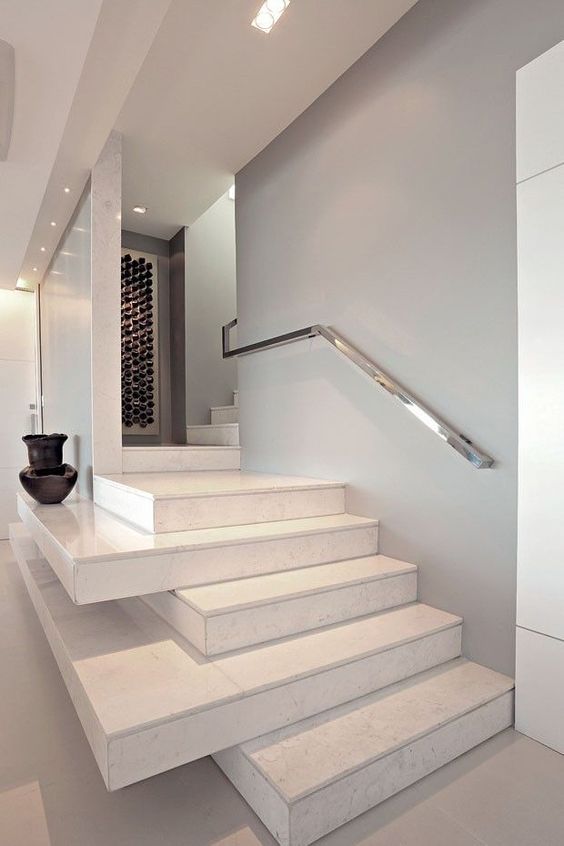 sleek metal handrail for a minimal yet elegant look