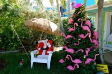 20 if it’s too hot in your place, why not rock flamingo tree decor