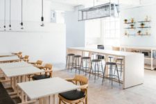 22 modern, even minimal coffee shop decor decorated with black and neutrals