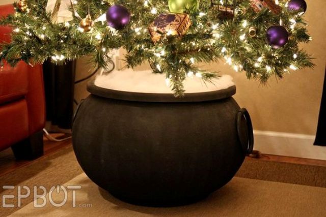 put your tree into a cauldron instead of a basket