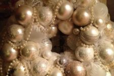 23 create your own shabby chic wreath or pearl, silver and ivory ornaments and beads