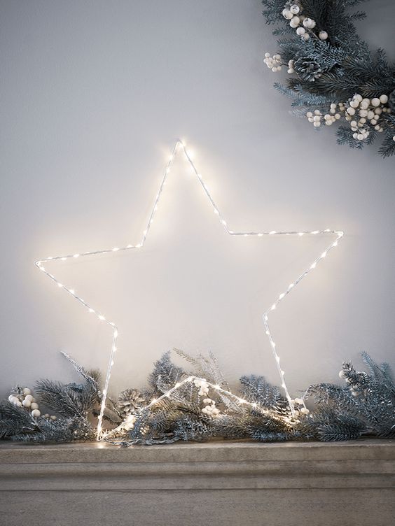star shaped wire light will complement any Christmas look