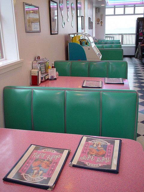 super colorful green and pink interior in the 60s style