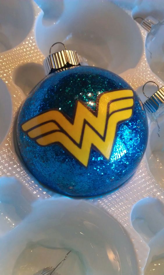 glitter Wonder Woman ornament