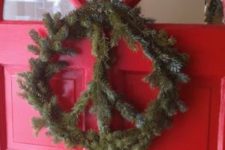 26 peace evergreen wreath without decor