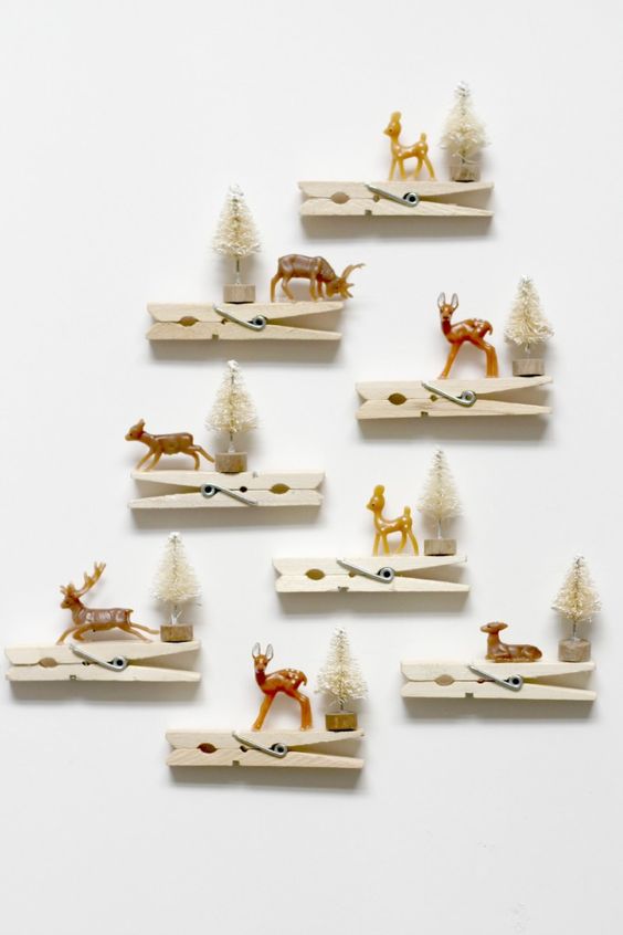 reindeer clothespins ornaments