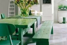 31 fresh green picnic dining set to make a statement