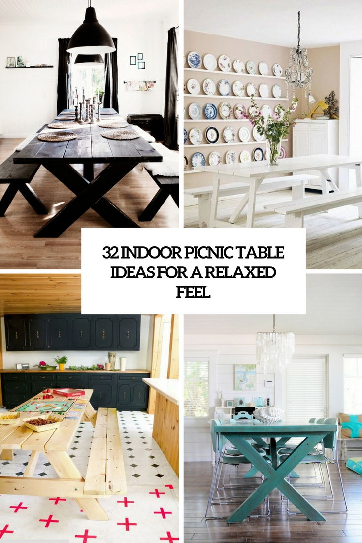 indoor picnic table ideas for a relaxed feel