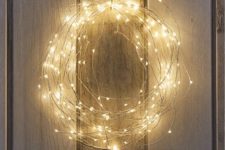 36 naked wire string lights wreath