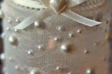 37 shabby chic luminaires using lace, ribbon, beads and glue