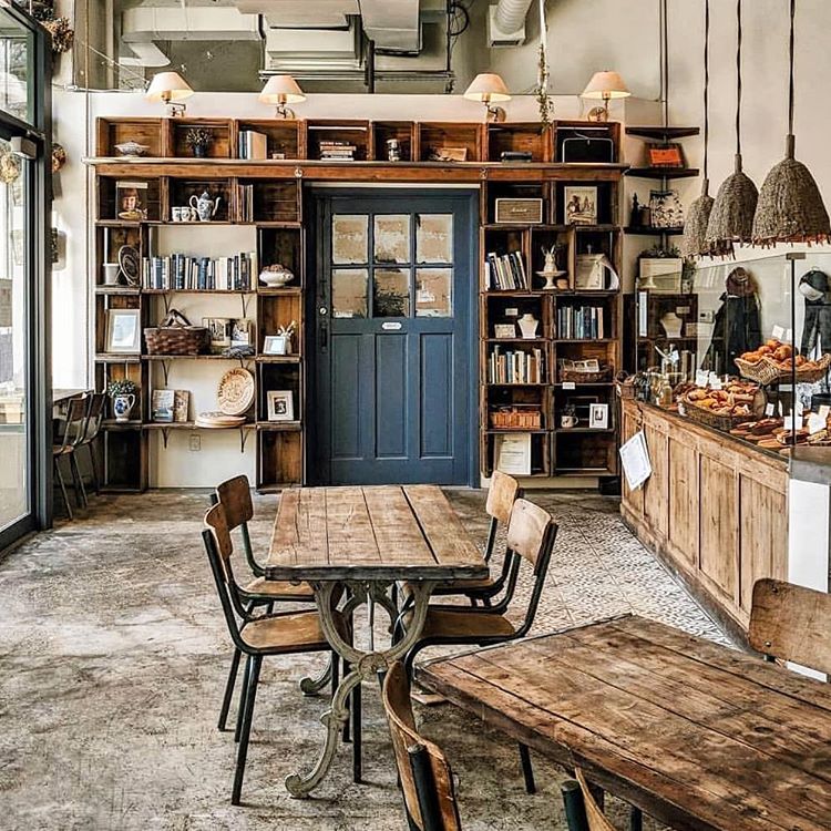 rustic wood always creates comfy environment where you want to spend time with a cup of coffee (via @the_daily_social)