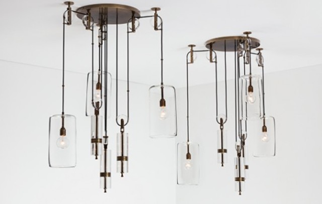 Counterweight chandelier by Alison Berger is inspired by Galileo's gravitational studies