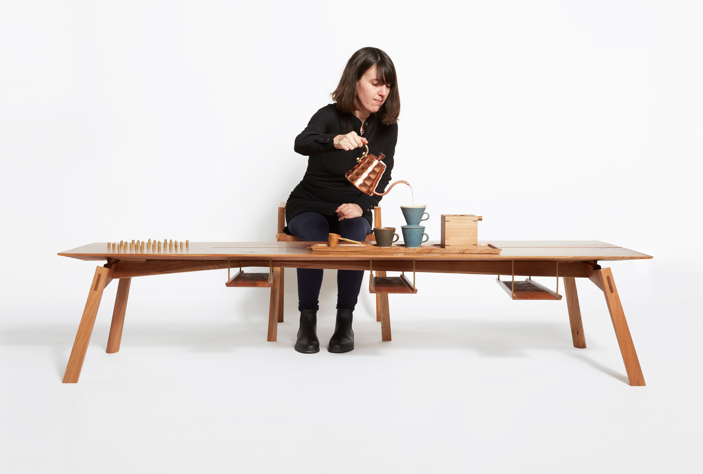 The Coffee Ceremony furniture collection is inspired by Japanese traditions of tea ceremonies