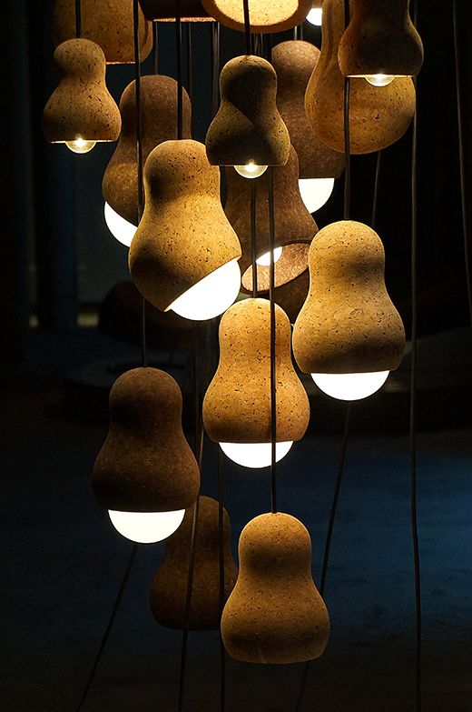 a combo of adorable pendant cork lamps will catch an eye in any room