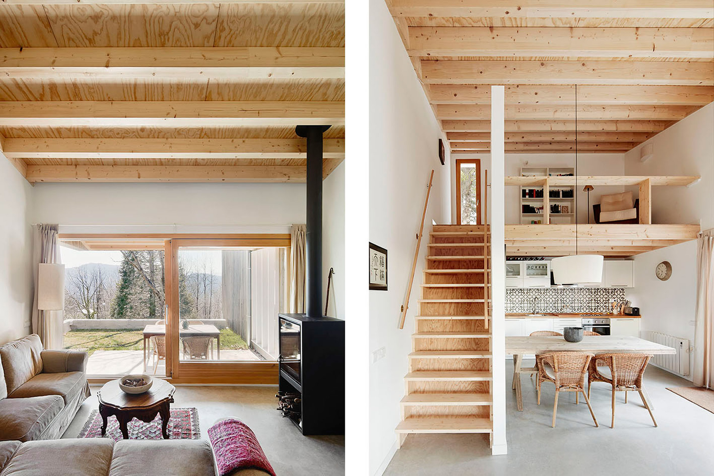 The interiors are cozy, inviting and full of light and warm woods, what can be better for a summer house