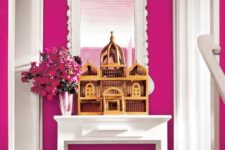 04 a whimsy girlish entryway done in fuchsia color