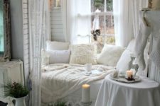 04 shabby chic all-white window nook with soft pillows