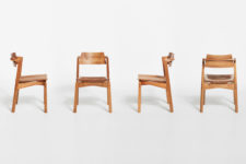 05 Though made in European wood, the chairs are inspired by Japanese furniture