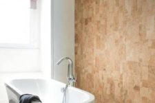 05 a cork wall looks textural and chic while being budget-friendly
