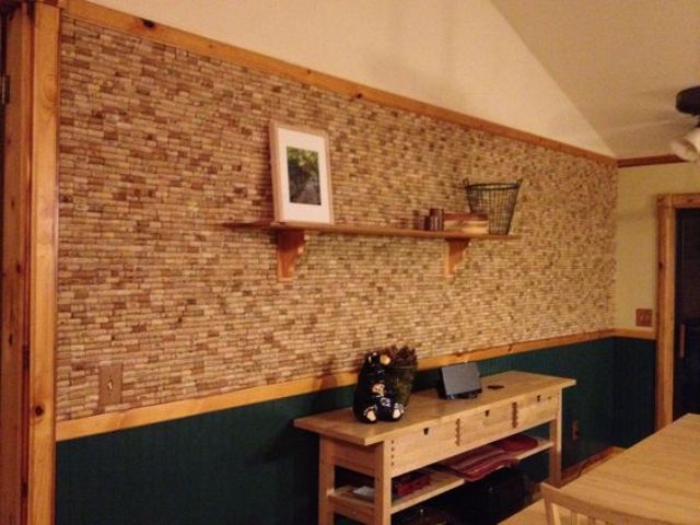 a wine cork wall can be installed by you anywhere you want and it won't cost a pretty penny