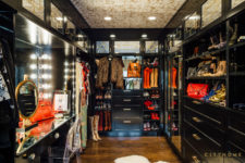 08 The closet is dark, and colorful clothes and accessories of the owners make it bolder