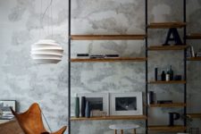 10 modern living room with a whitewashed concrete wall
