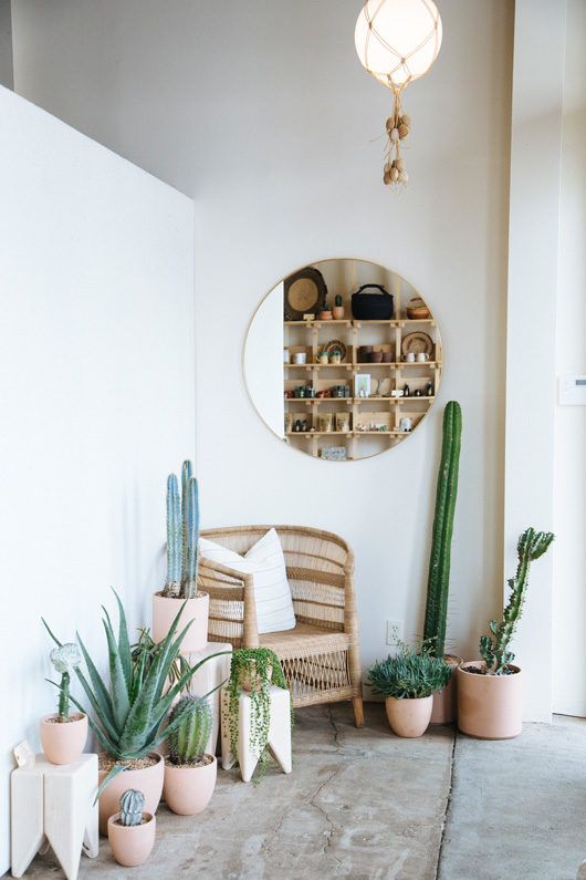 any nook is cozier and more inviting with potted greenery