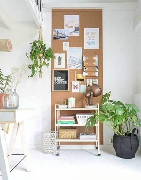 make a cork pinboard for your home office