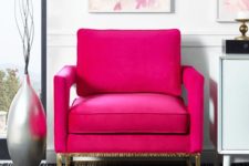 18 put a glam fuchsia chair with metallic legs in your room for a girlish feel