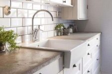 21 cozy traditional kitchen with a concrete countertop looks interesting