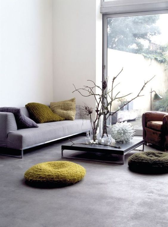 concrete floors are durable and look simple and modern