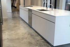 23 polished concrete is a great idea for high-traffic areas like kitchens