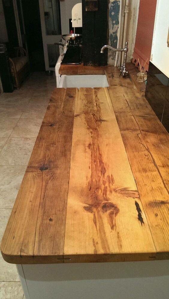 simple kitchen counter from pallet wood can be realized by yourself