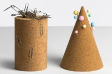 27 cork desk accessories as pinboard or a magnet