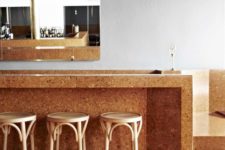 30 cork floors coming into cork countertops for a cozy kitchen