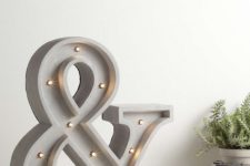 32 concrete ampersand lamp for cool modern decor